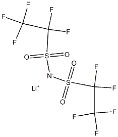 双(五氟乙基磺酰基)亚氨基锂, 132843-44-8, 结构式