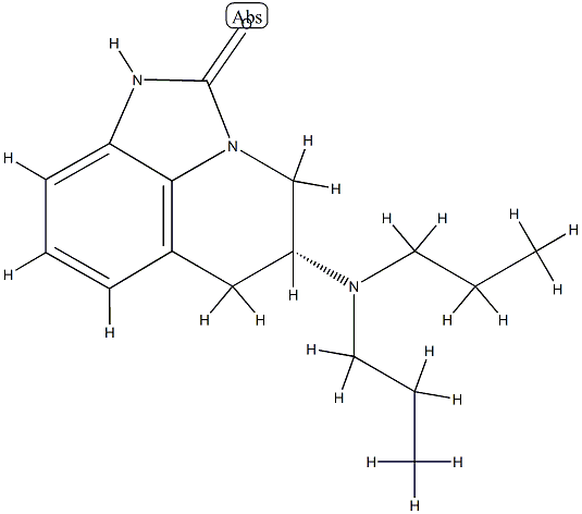 5-(dipropylamino)-5,6-dihydro-4H-imidazo-(5,1ij)quinolin-2(1H)-one 结构式