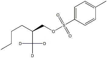 (S)-2-メチル-1-(4-トルエンスルホニルオキシ)ヘキサン-D3 化学構造式