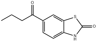 2(3H)-Benzothiazolone,6-(1-oxobutyl)-(9CI),133044-37-8,结构式
