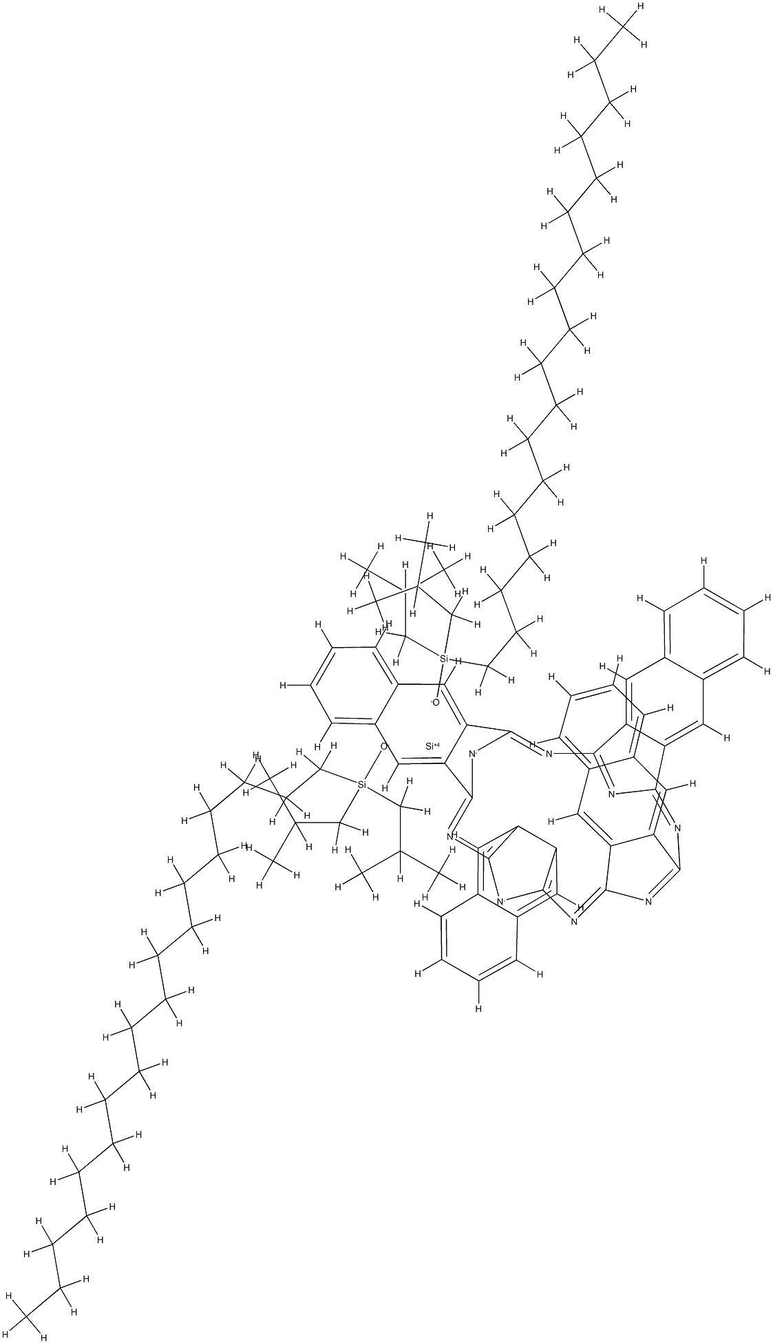 bis(di-isobutyloctadecylsiloxy)silicon 2,3-naphthalocyanine 结构式