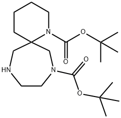 Ditert-Butyl 1,8,11-Triazaspiro[5.6]Dodecane-1,8-Dicarboxylate(WX100643) 化学構造式