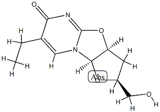 2,2'-anhydro-3'-deoxy-5-ethyluridine Structure