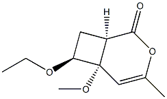 3-Oxabicyclo[4.2.0]oct-4-en-2-one,7-ethoxy-6-methoxy-4-methyl-,(1alpha,6alpha,7bta)-(9CI) Structure