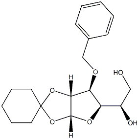3-O-Benzyl-1-O,2-O-cyclohexylidene-α-D-glucofuranose Structure