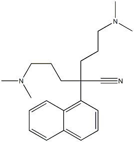 α,α-Bis[3-(dimethylamino)propyl]-1-naphthaleneacetonitrile 结构式