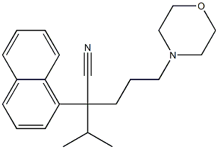 α-Isopropyl-α-(3-morpholinopropyl)-1-naphthaleneacetonitrile Structure
