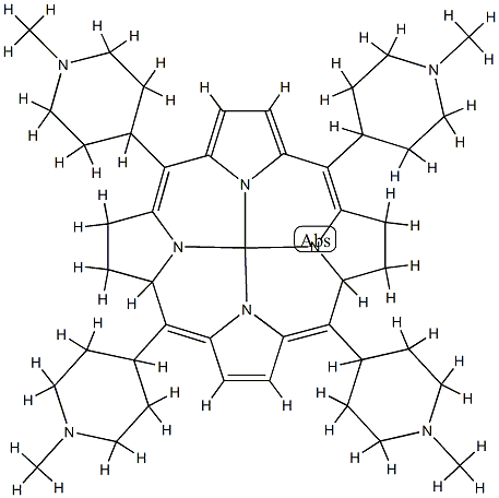 MESO -四(N -甲基- 4 -吡啶)卟啉五氯化铁(Ⅲ), 133314-07-5, 结构式