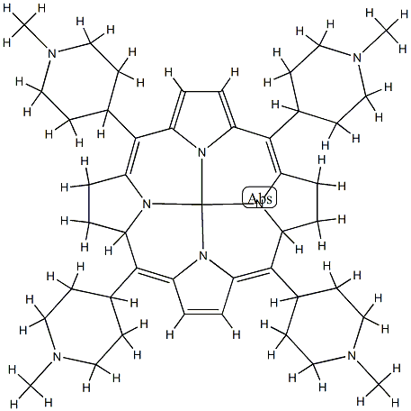 MESO -四(N -甲基- 4 -吡啶)卟啉五氯化铁(Ⅲ) 结构式