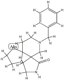 7-N-BENZYL-1-OXO-2,7-DIAZA-SPIRO[4.5]DECAN-10-ONE ETHYLENE KETAL 化学構造式