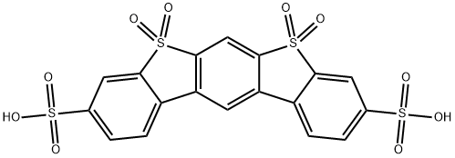 TETRAOXO-2H-DIBENZO(D,D’)BENZO(1,2-B,5,4-B’)DITHIOPHENE-3,9-DISULFONIC ACID 化学構造式