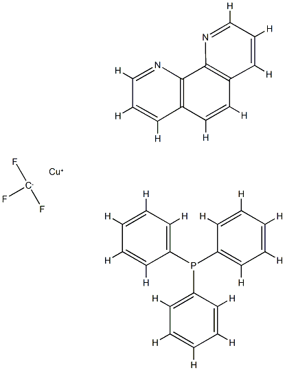 (1,10-Phenanthroline)(trifluoromethyl)(triphenylphosphine)copper(I) Structure