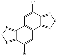 5,10-DibroMonaphtho[1,2-c:5,6-c']bis[1,2,5]thiadiazole Struktur