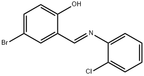 4-bromo-2-{[(2-chlorophenyl)imino]methyl}phenol Structure