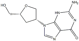 carbocyclic 3'-oxa-2',3'-dideoxyguanosine 结构式