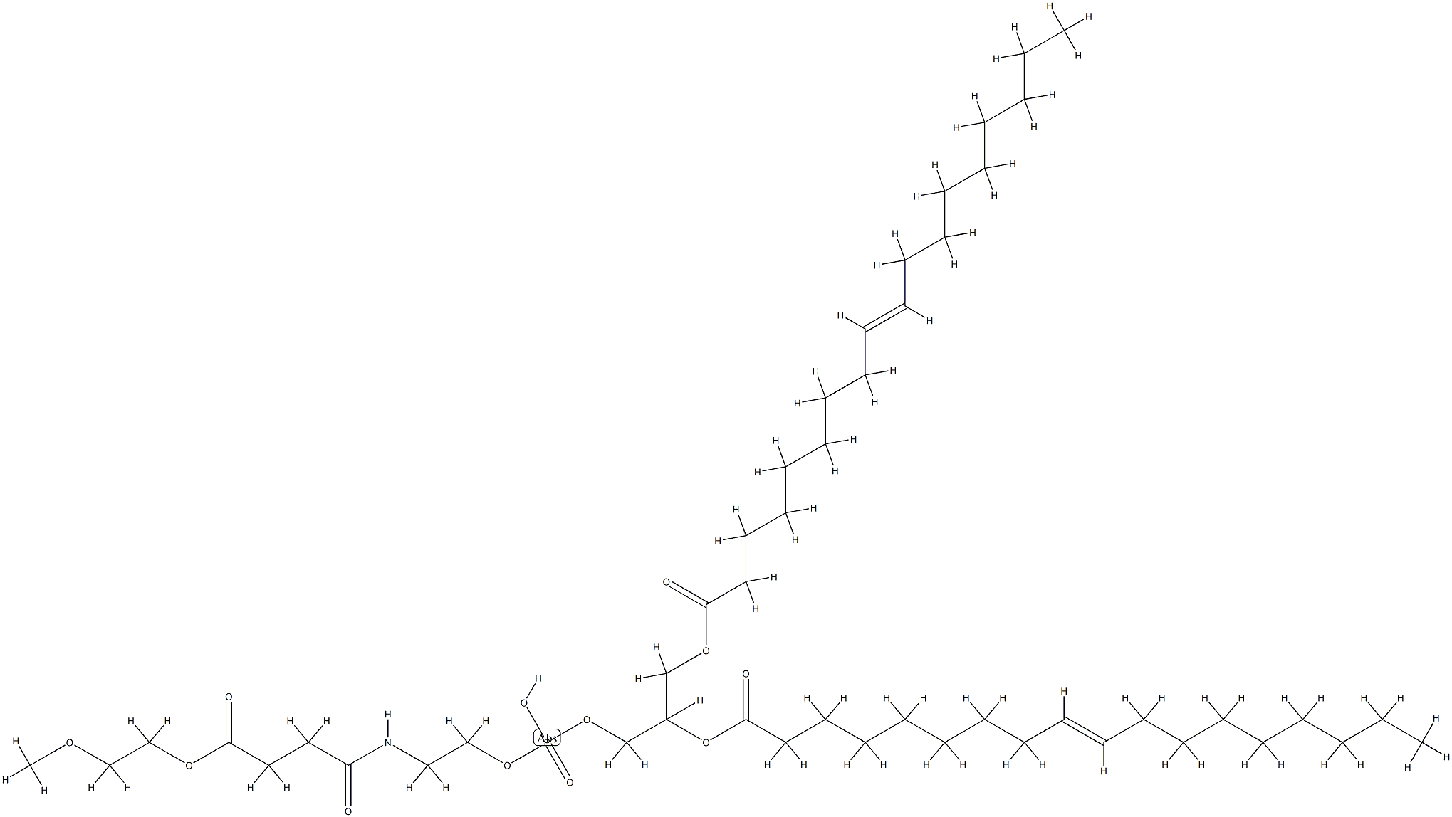 dioleoyl-N-(monomethoxypolyethylene glycol succinyl)phosphatidylethanolamine Structure