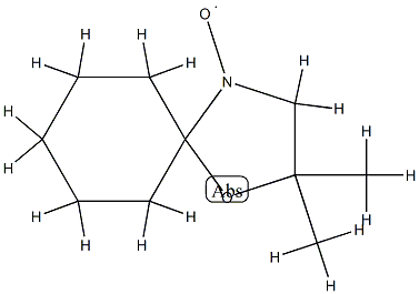 2-spirocyclohexane doxyl (2-spirocyclohexane-5,5-dimethyl-3-oxazolidinoxyl) 化学構造式