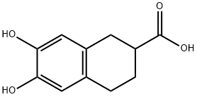 2-Naphthalenecarboxylicacid,1,2,3,4-tetrahydro-6,7-dihydroxy-(9CI) Structure