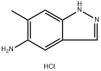 6-甲基-1H-吲唑-5-胺盐酸 结构式