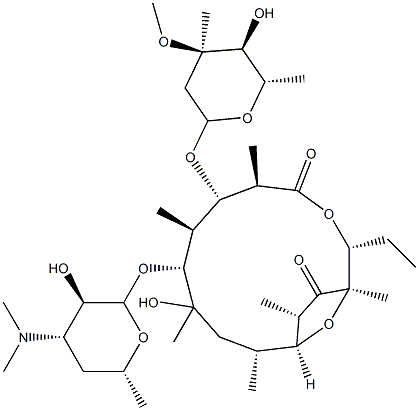 9-deoxo-12-deoxy-9,12-epoxyerythromycin 结构式