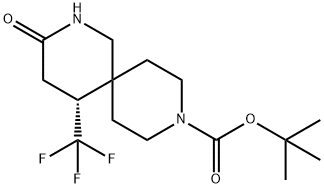 R-Tert-Butyl 3-Oxo-5-(Trifluoromethyl)-2,9-Diazaspiro[5.5]Undecane-9-Carboxylate(WXFS0417) Structure