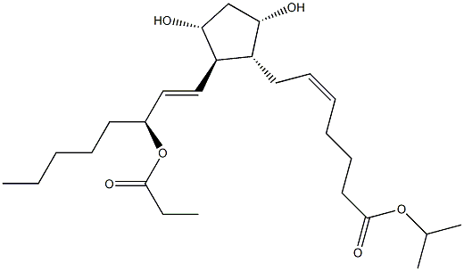 15-propionat-prostaglandin F2alpha-isopropyl ester Struktur
