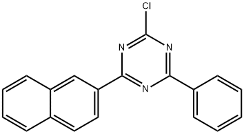 2-chloro-4-(naphthyl-2-yl)-6-phenyl-1,3,5-triazine Structure