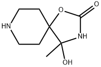 1-Oxa-3,8-diazaspiro[4.5]decan-2-one,4-hydroxy-4-methyl-(9CI) Structure