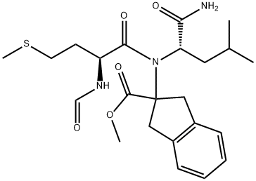 N-formylmethionyl-leucyl-2-aminoindane-2-carboxylic acid phenylalanine methyl ester,134406-59-0,结构式