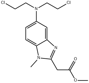 5-(bis(2-chloroethyl)amino)-1-methylbenzimidazolyl-2-acetic acid methyl ester Structure