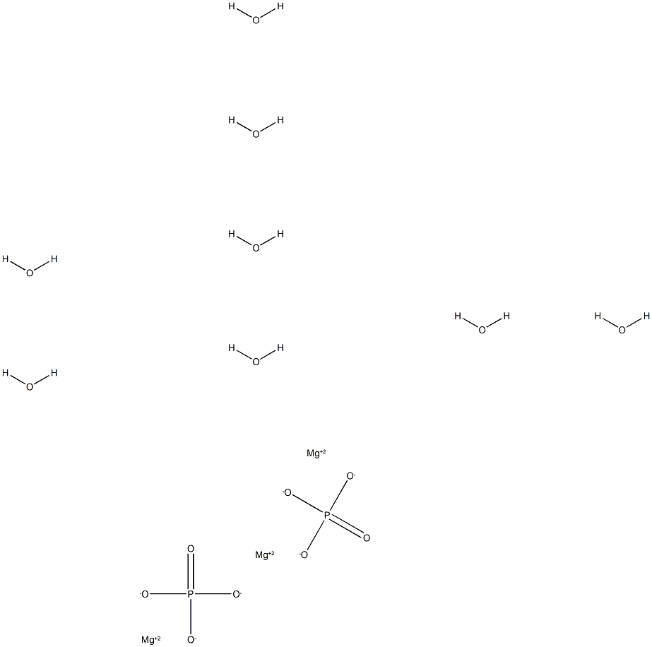 Magnesium orthophosphate(V) octahydrate 结构式