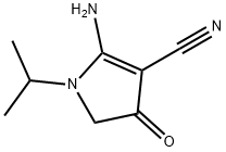 1H-Pyrrole-3-carbonitrile,2-amino-4,5-dihydro-1-(1-methylethyl)-4-oxo-(9CI) Struktur