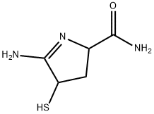 2H-Pyrrole-2-carboxamide,5-amino-3,4-dihydro-4-mercapto-(9CI) Struktur