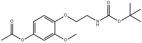 N-tert-Butyloxycarbonyl-2-(4-acetyloxy-2-Methoxyphenoxy)-ethylaMine 化学構造式