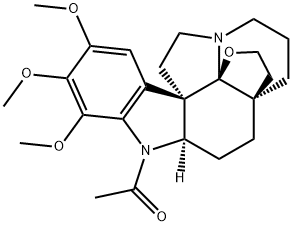 1-Acetyl-19,21-epoxy-15,16,17-trimethoxyaspidospermidine 结构式