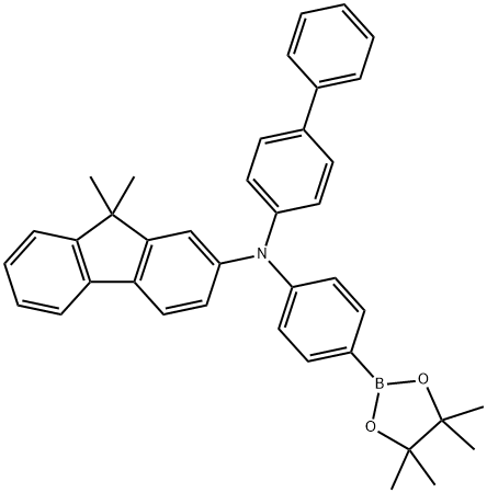 4-[N-[1,1'-biphenyl]-4-yl-N-9,9-diMethyl-9H-Fluoren-2-aMine]phenylboricacidpinacol ester Struktur