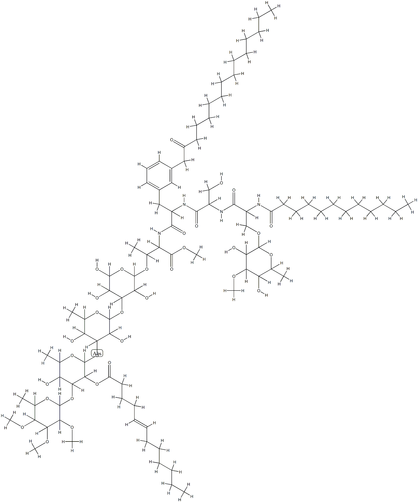 GPL X1 glycopeptidolipid 结构式