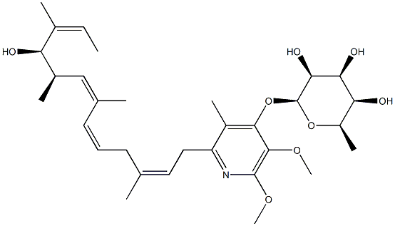 3'-去氧塔洛糖杀粉蝶菌素,134876-72-5,结构式