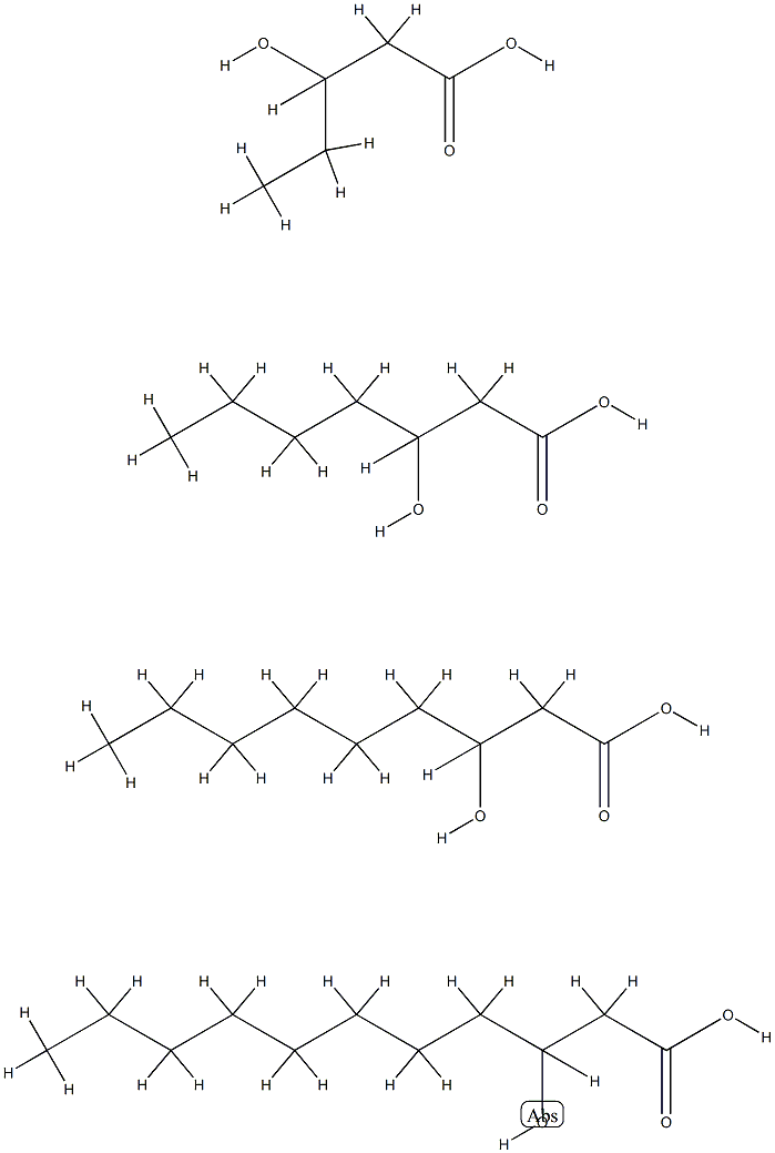 poly(3-hydroxyvalerate)-(3-hydroxyheptanoate)-(3-hydroxynonanoate)-(3-hydroxyundecanoate) copolymer Structure