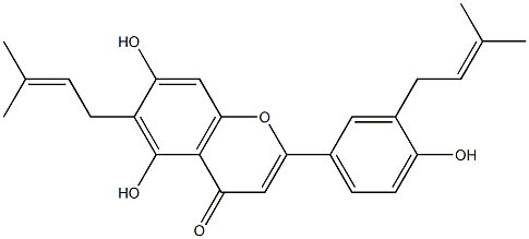 4',5,7-Trihydroxy-3',6-diprenylflavone|