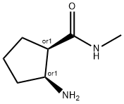 Cyclopentanecarboxamide, 2-amino-N-methyl-, (1R,2S)-rel- (9CI) 化学構造式