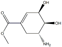 1-Cyclohexene-1-carboxylicacid,5-amino-3,4-dihydroxy-,methylester,[3R- Struktur