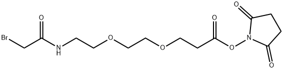 Bromoacetamido-PEG2- NHS ester Structure