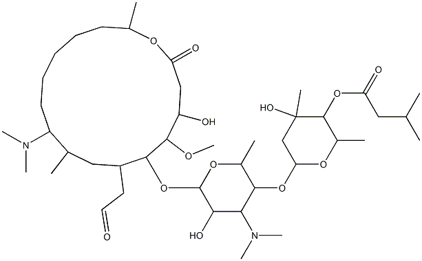 9-N,N-dimethylamino-9-deoxy-10,11,12,13-tetrahydroniddamycin Struktur