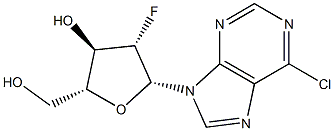 6-Chloropurine -9-beta-D-(2'-deoxy-2'-fluoro)arabino-riboside Struktur