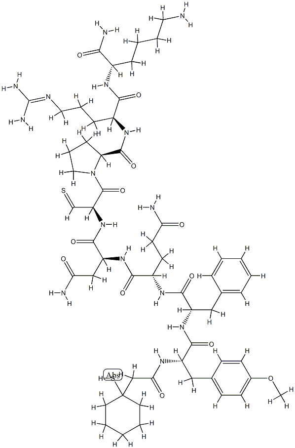 argipressin, beta-mercapto-beta, beta-cyclopentamethylenepropionic acid(1)-O-methyl-Tyr(2)-LysNH2(9)- Struktur