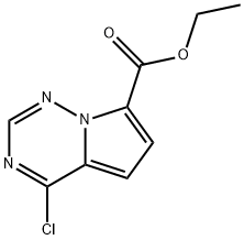 ETHYL 4-CHLOROPYRROLO[1,2-F][1,2,4]TRIAZINE-7-CARBOXYLATE Struktur