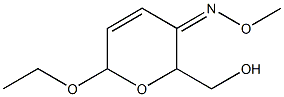 2H-Pyran-3(6H)-one,6-ethoxy-2-(hydroxymethyl)-,O-methyloxime,[2S-(2alpha,3E,6bta)]-(9CI) 结构式