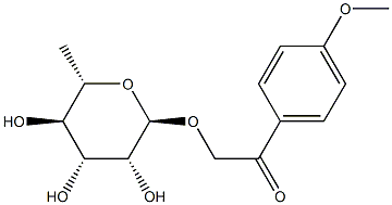 1-(4-Methoxyphenyl)-2-(α-L-rhamnopyranosyloxy)ethanone Struktur