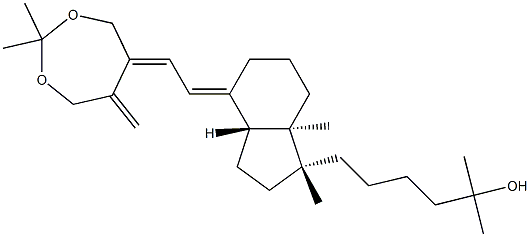 A-homo-3-deoxy-3,3-dimethyl-2,4-dioxa-25-hydroxyvitamin D3 化学構造式